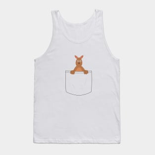 kangaroo looking out from a pocket Tank Top